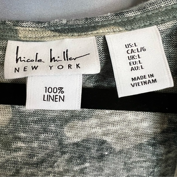 Nicole Miller camouflage print lightweight jacket with hood. 100% linen - soft - Picture 2 of 7